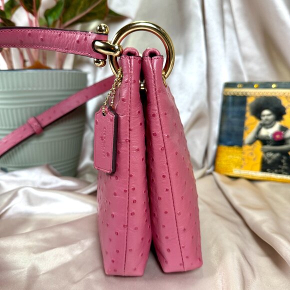 Coach Mia Crossbody – Ostrich-Embossed Leather in Pink (Style No. F76644) - Picture 5 of 14